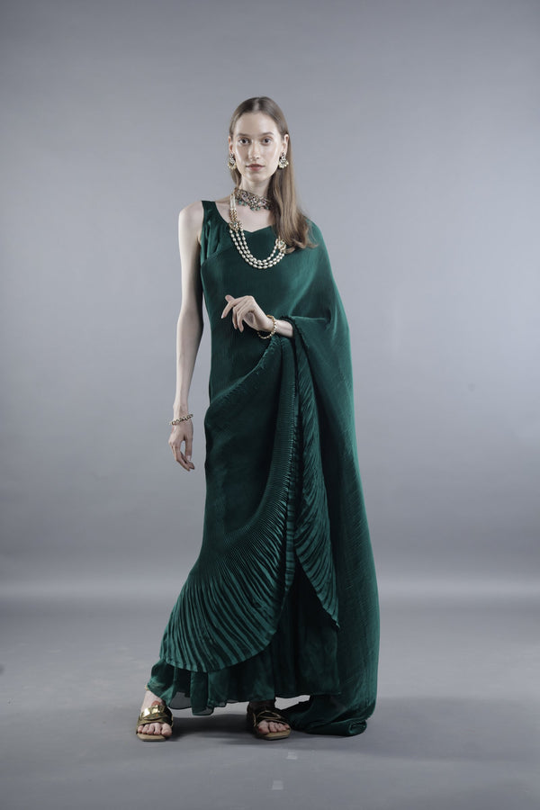 Namratha Juani Elegant Pleated  One Piece Ready Made Saree