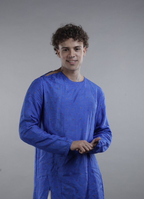 Electric Blue Men's Kurta