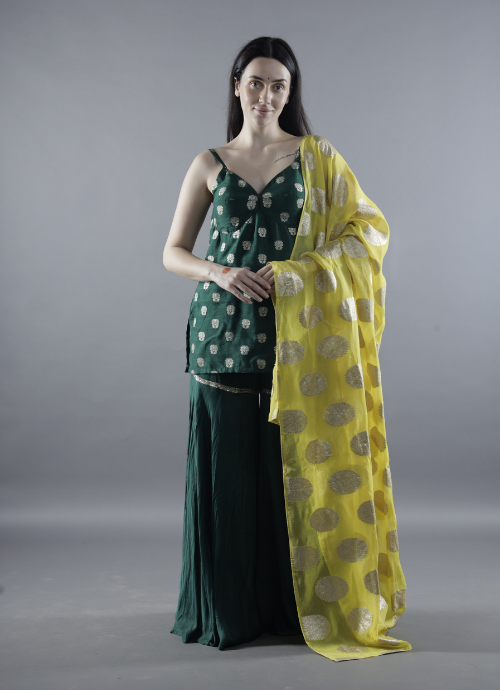 Namratha Juani Women’s Sharara Suit - Green