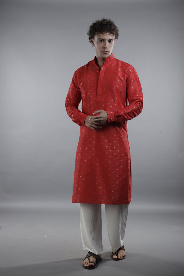 Regal Red Festive Kurta