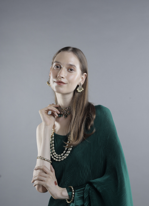 Namratha Juani Elegant Pleated  One Piece Ready Made Saree