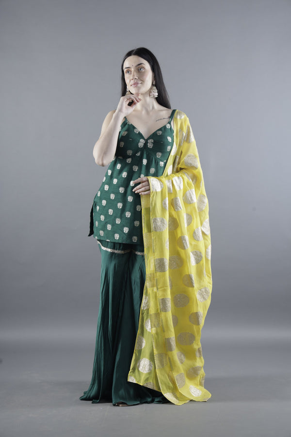 Namratha Juani Women’s Sharara Suit - Green